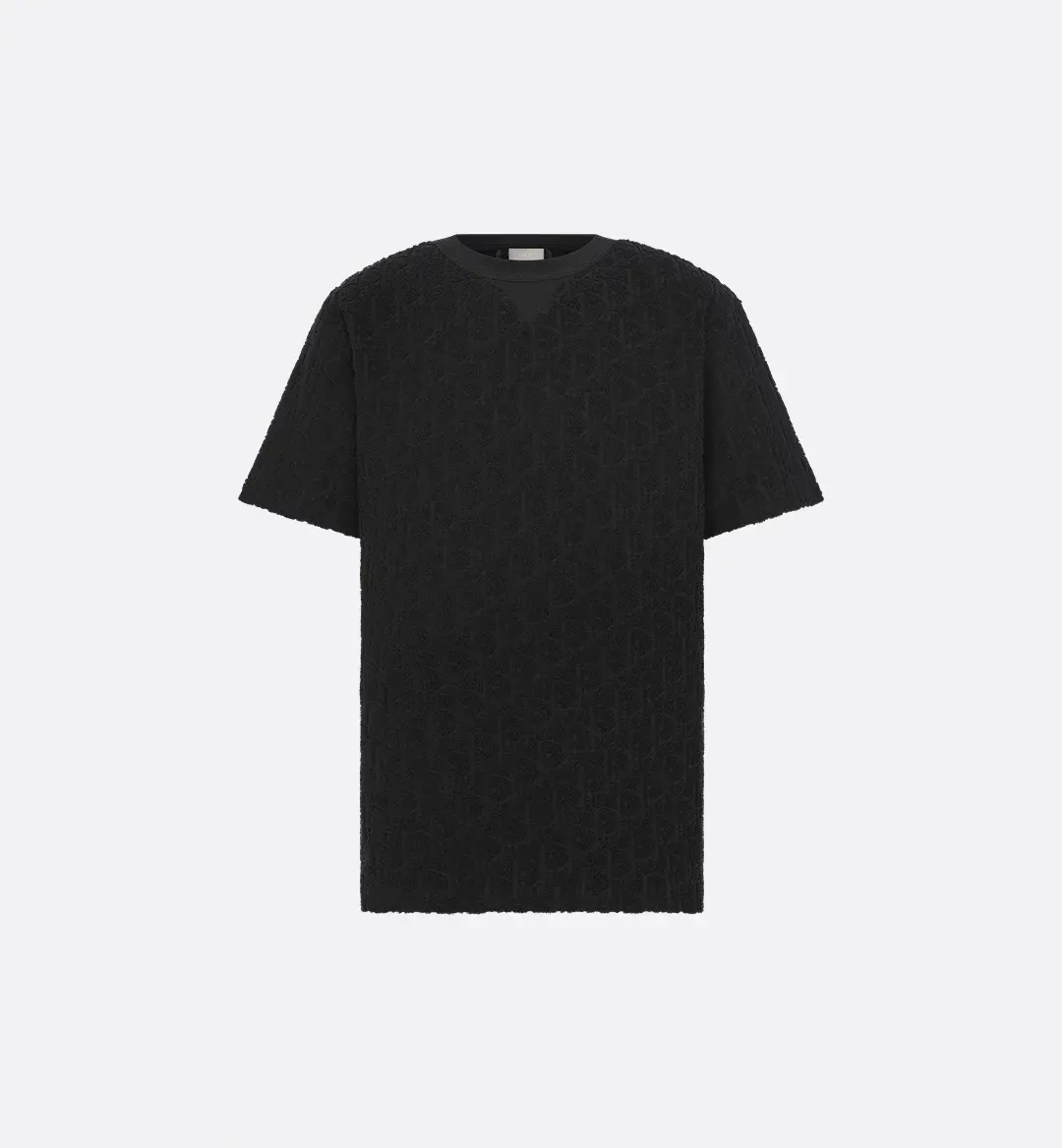 Dior Oblique Relaxed-Fit T-Shirt Black Terry Cotton Jacquard