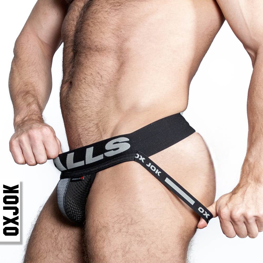 Airmesh Jockstrap W Ring - Tar Black - XXL