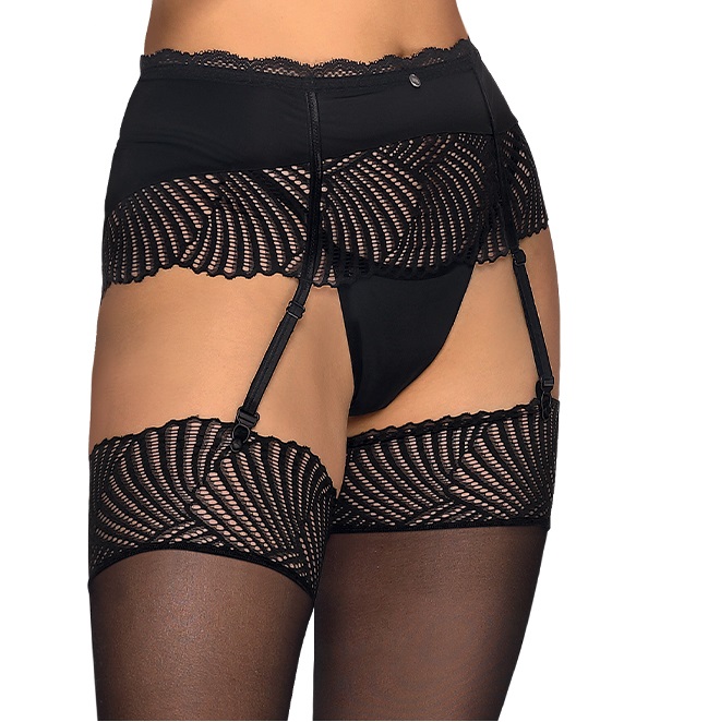 Klarita Garter Belt - Black - S/M