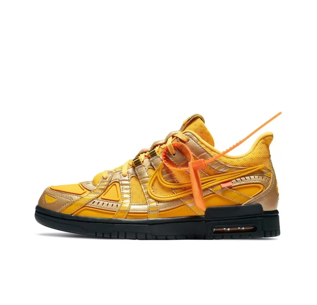 Nike X Off-White Air Rubber Dunk "University Gold" sneakers