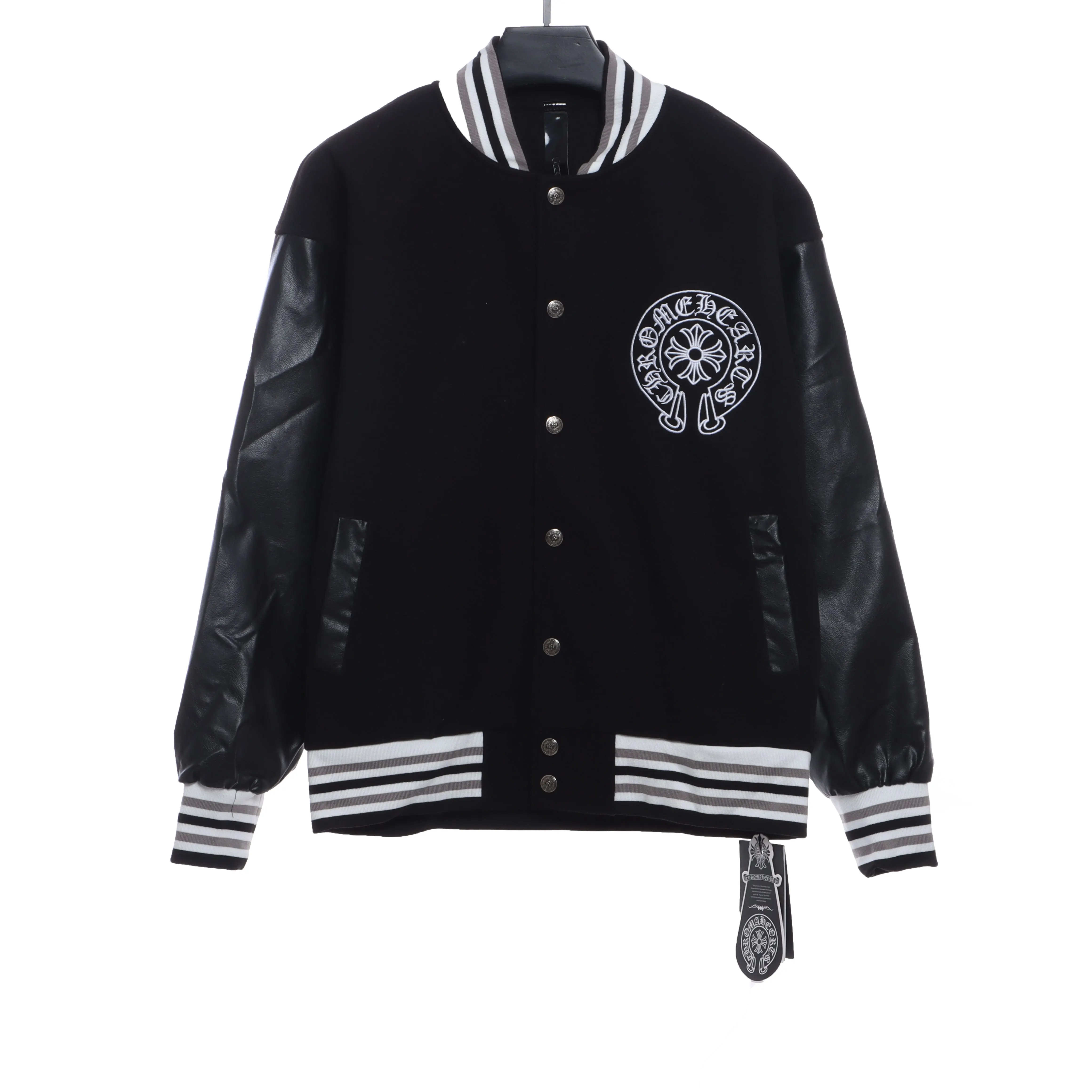 Chrome Hearts Horse Shoe Embroidery Patch Varsity Jacket