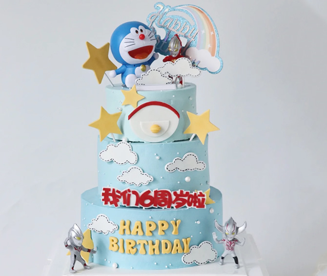 Three-layer children's cake A type