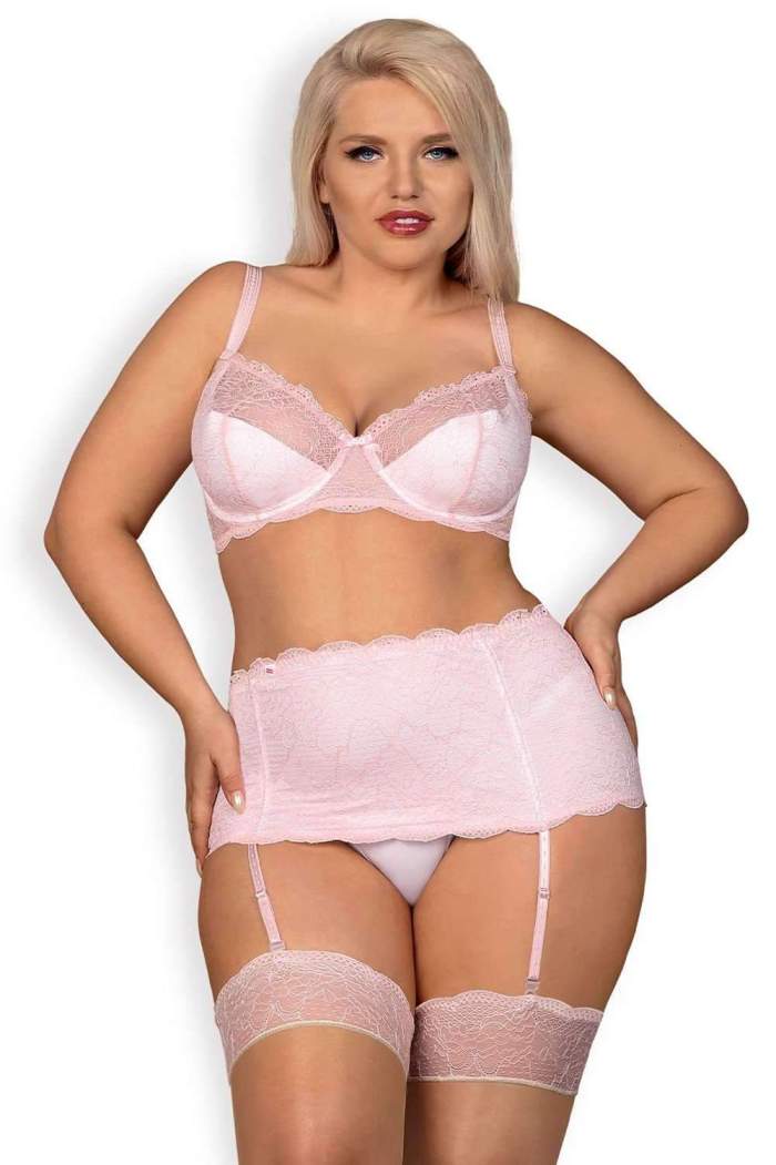 Girlly 3-pcs Set - Pink - XXL