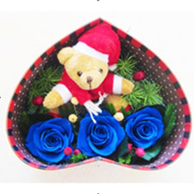 Preserve flowers Christmas doll
