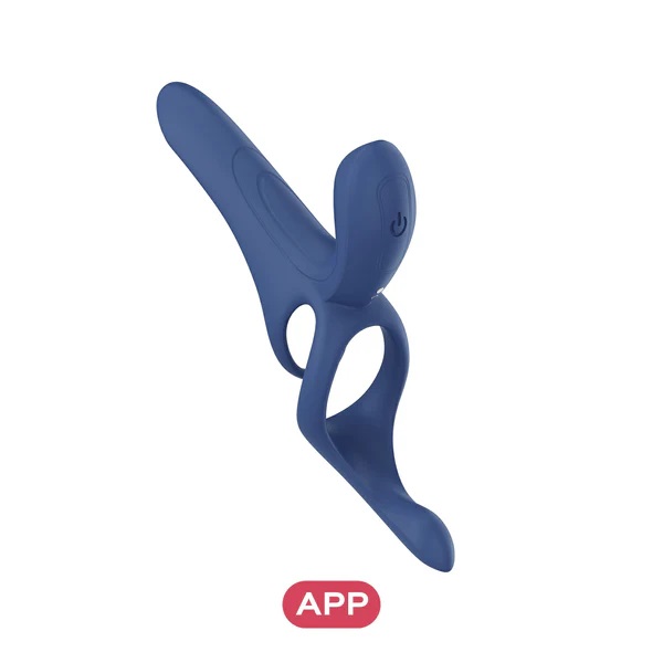 Pleasure Pivot App Couples Vibrator - Navy Blue