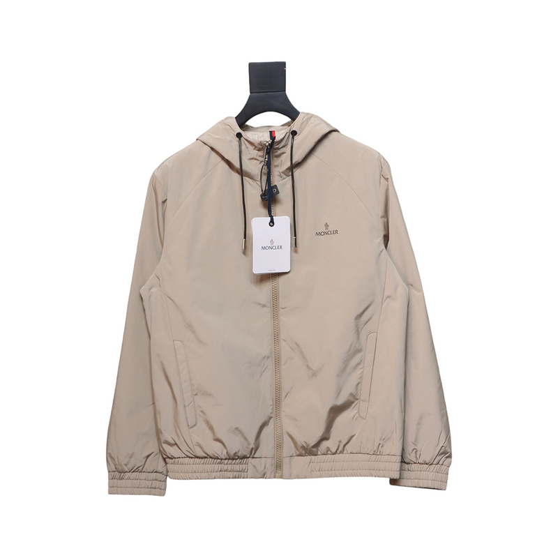 Moncler front and back letter logo padded hooded jacket