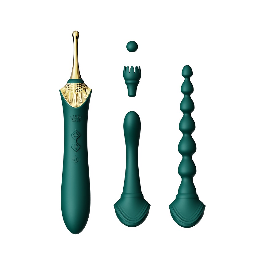 Bess 2 Heating Dual Vibrator - Turquoise Green