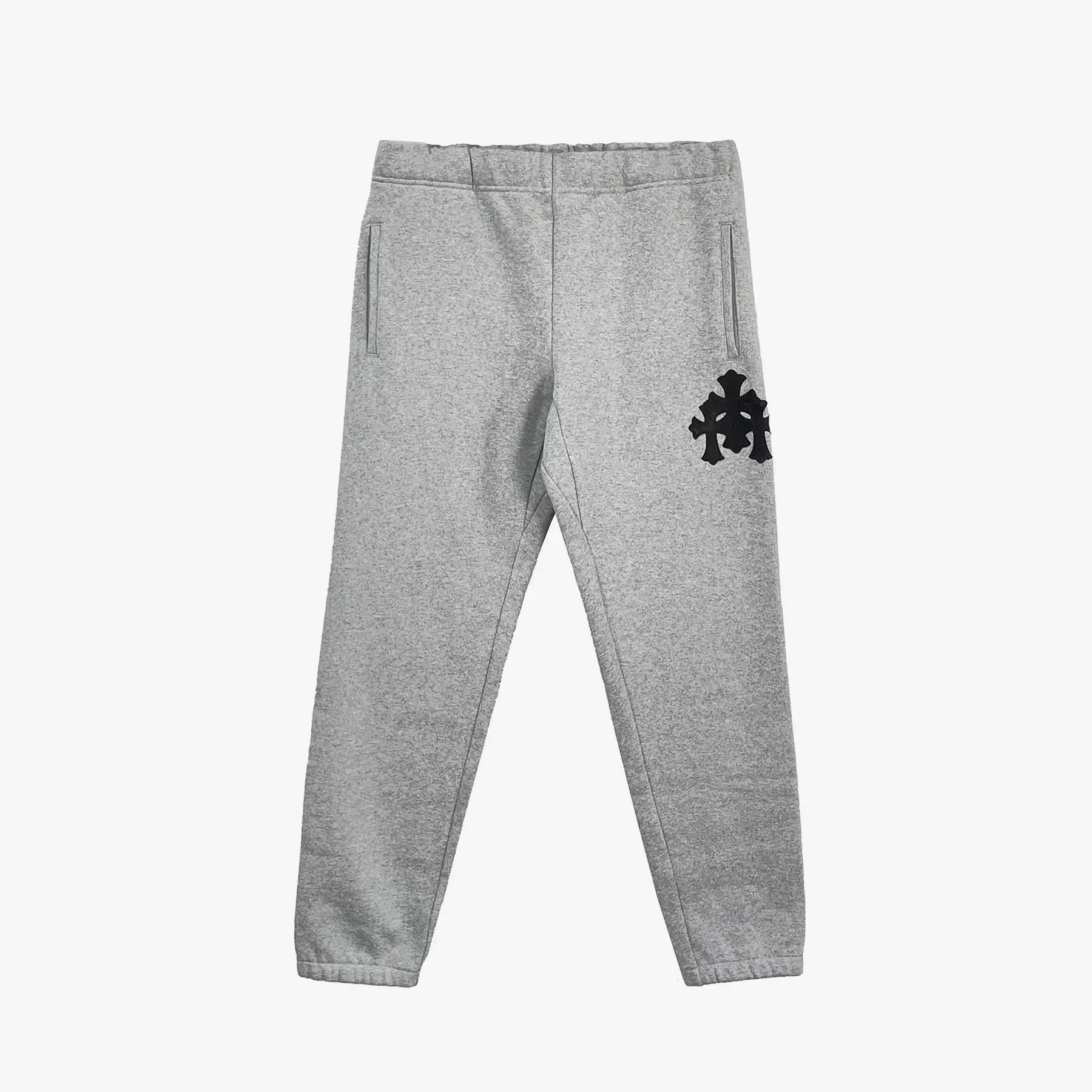 Chrome Hearts Triple Leather Cross Grey Sweatpants