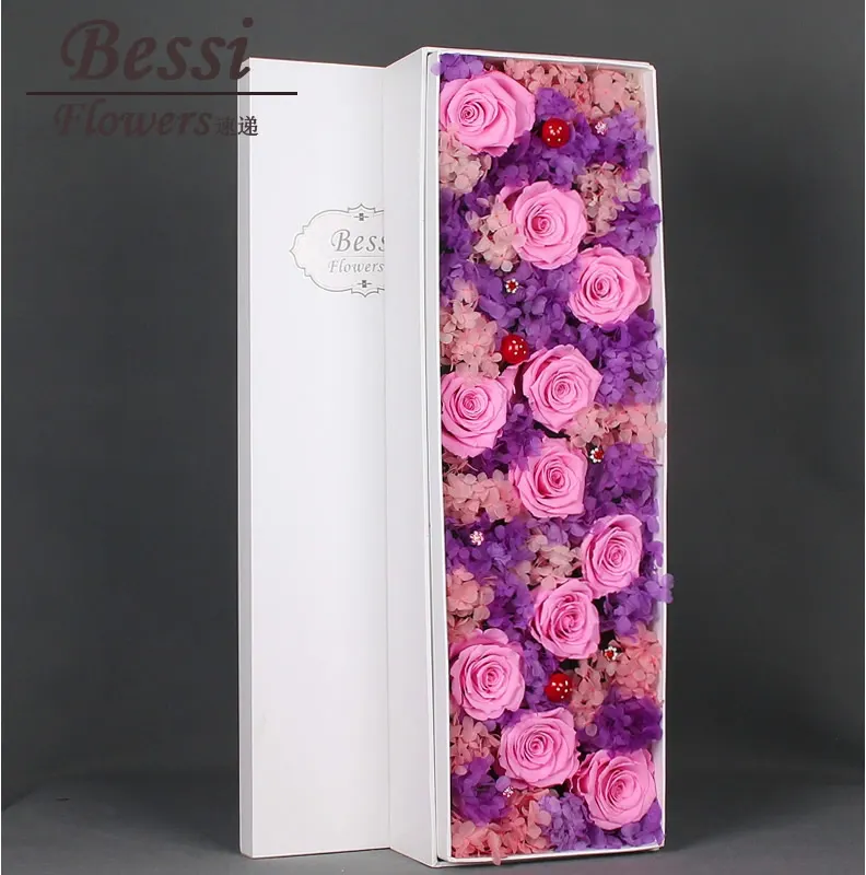 11 pink rose gift boxes