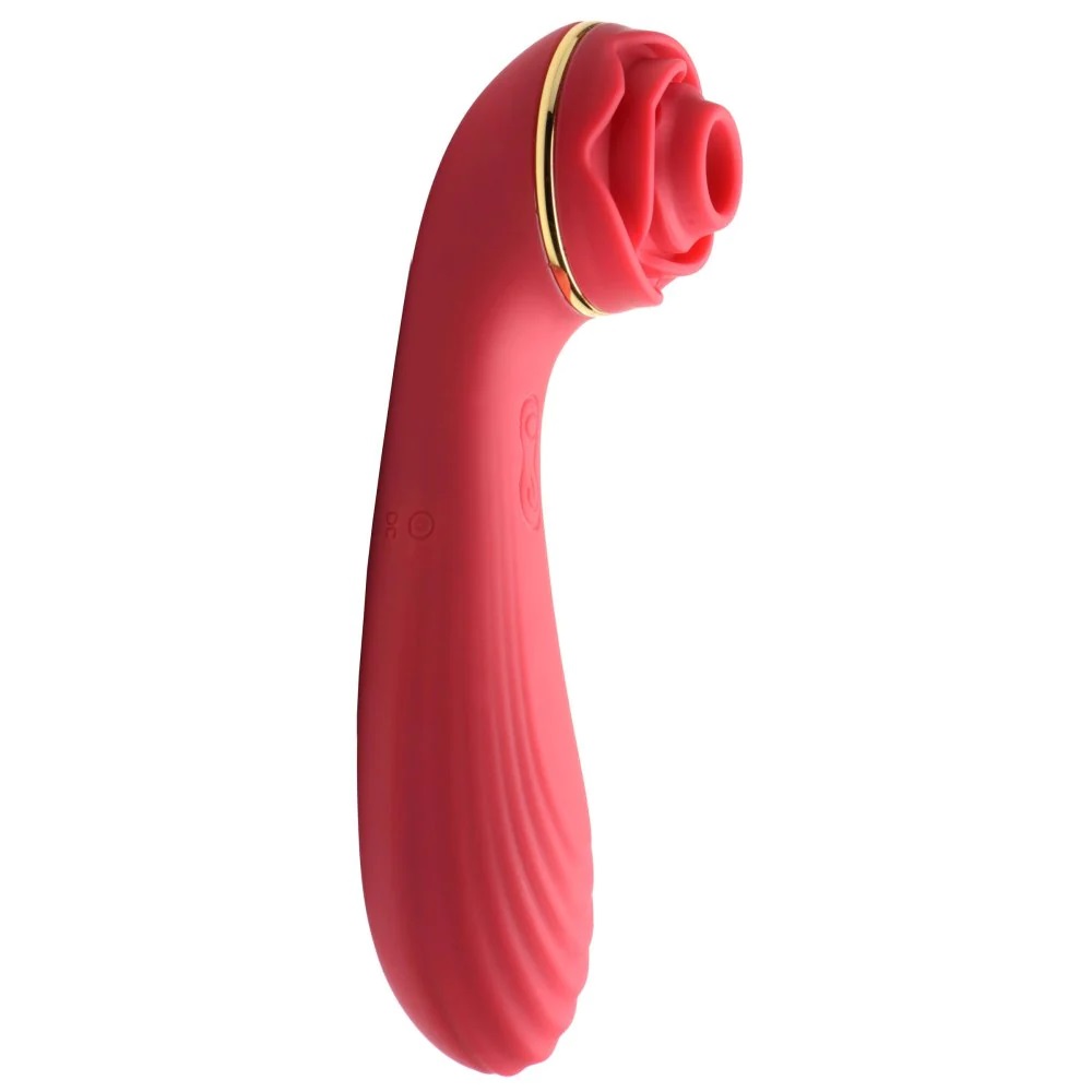 10X Suction Rose Vibrator - Red