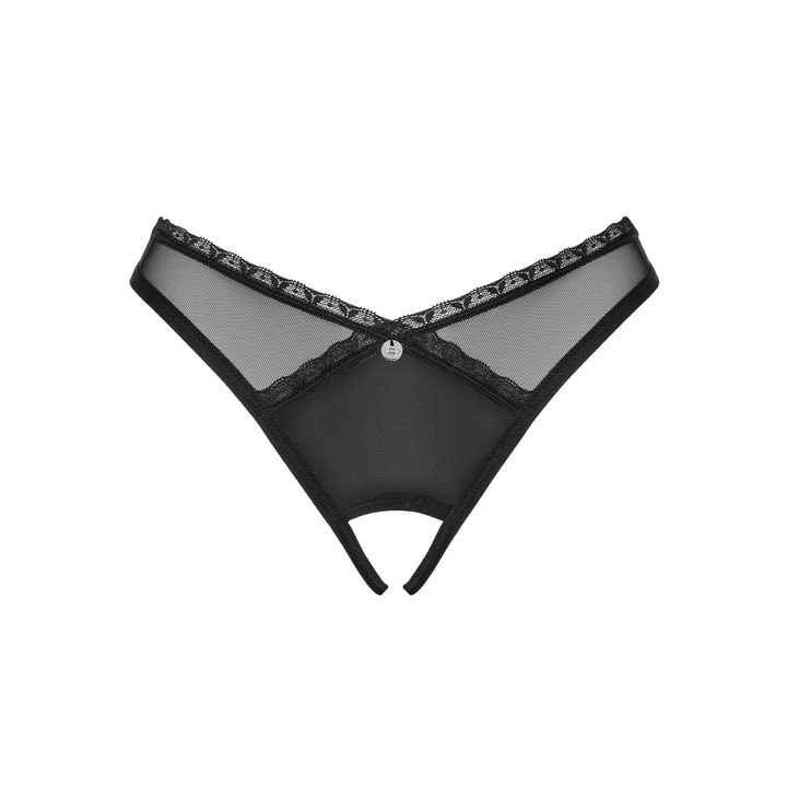 Latinesa Crotchless Thong - Black - M/L