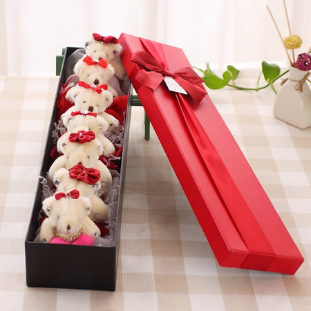 Seven Fairy Bear Gift Box-Red
