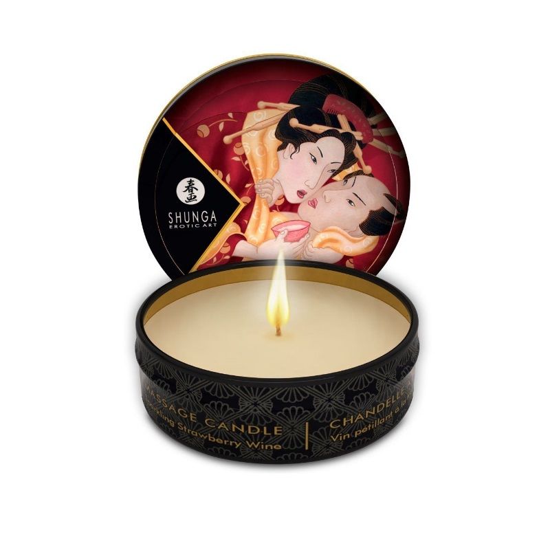 Romance Massage Candle Sparkling Strawberry Wine - 30ml