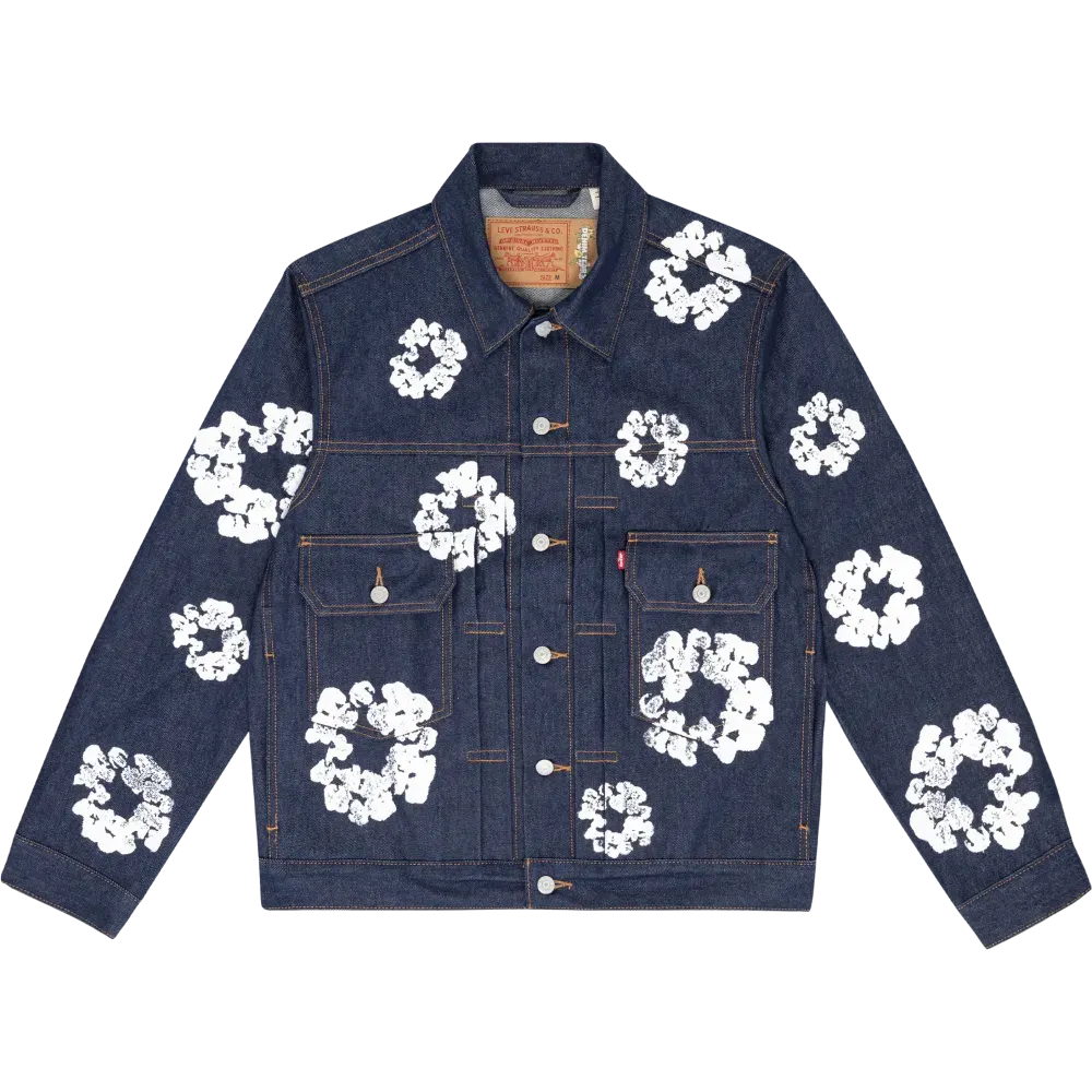 DENIM TEARS TYPE – 2 ALL OVER WREATH RAW Jacket