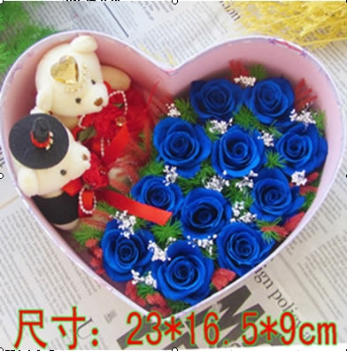 Preserve flowers Big heart box 11 flowers