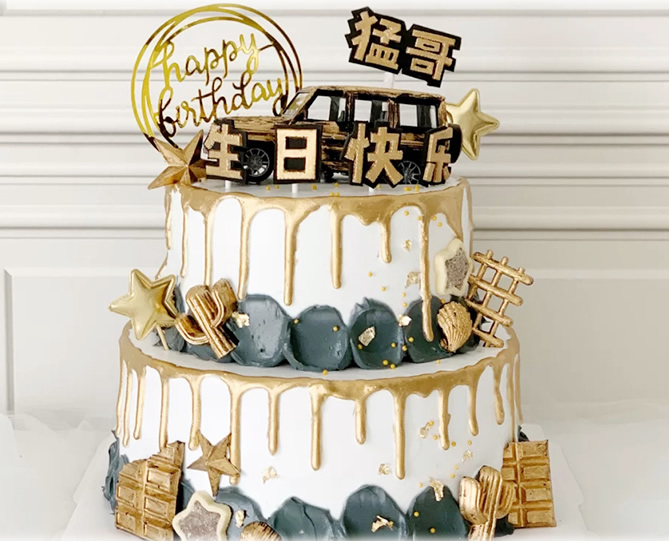 Internet celebrity Mercedes-Benz car cake D model