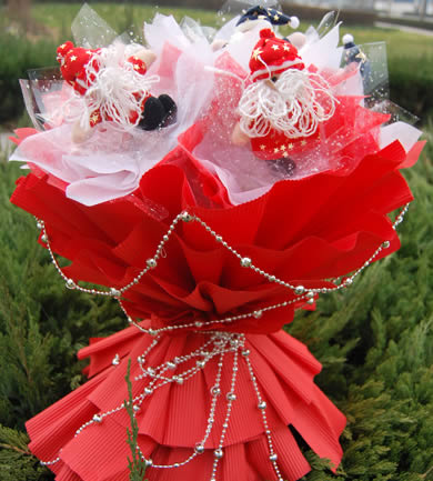 Cartoon bouquet - Santa Claus