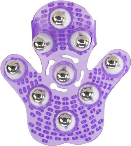 Roller Ball Massage Glove - Purple