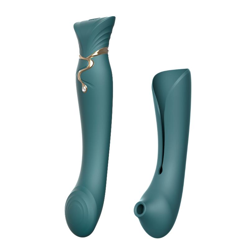 Queen APP Heating Vibro Set - Jewel Green