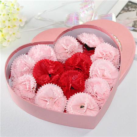 13 red pinks with carnations