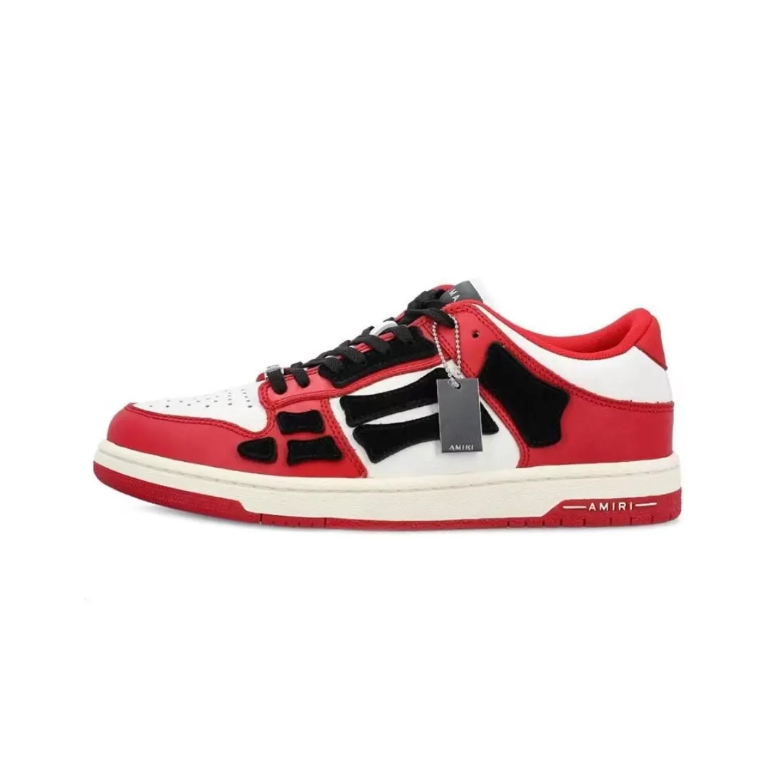 AMIRI Skel Top Low White Red White AW22MFS003-610