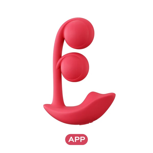 Melody Sensing Balls App Dual Vibrator - Watermelon Red