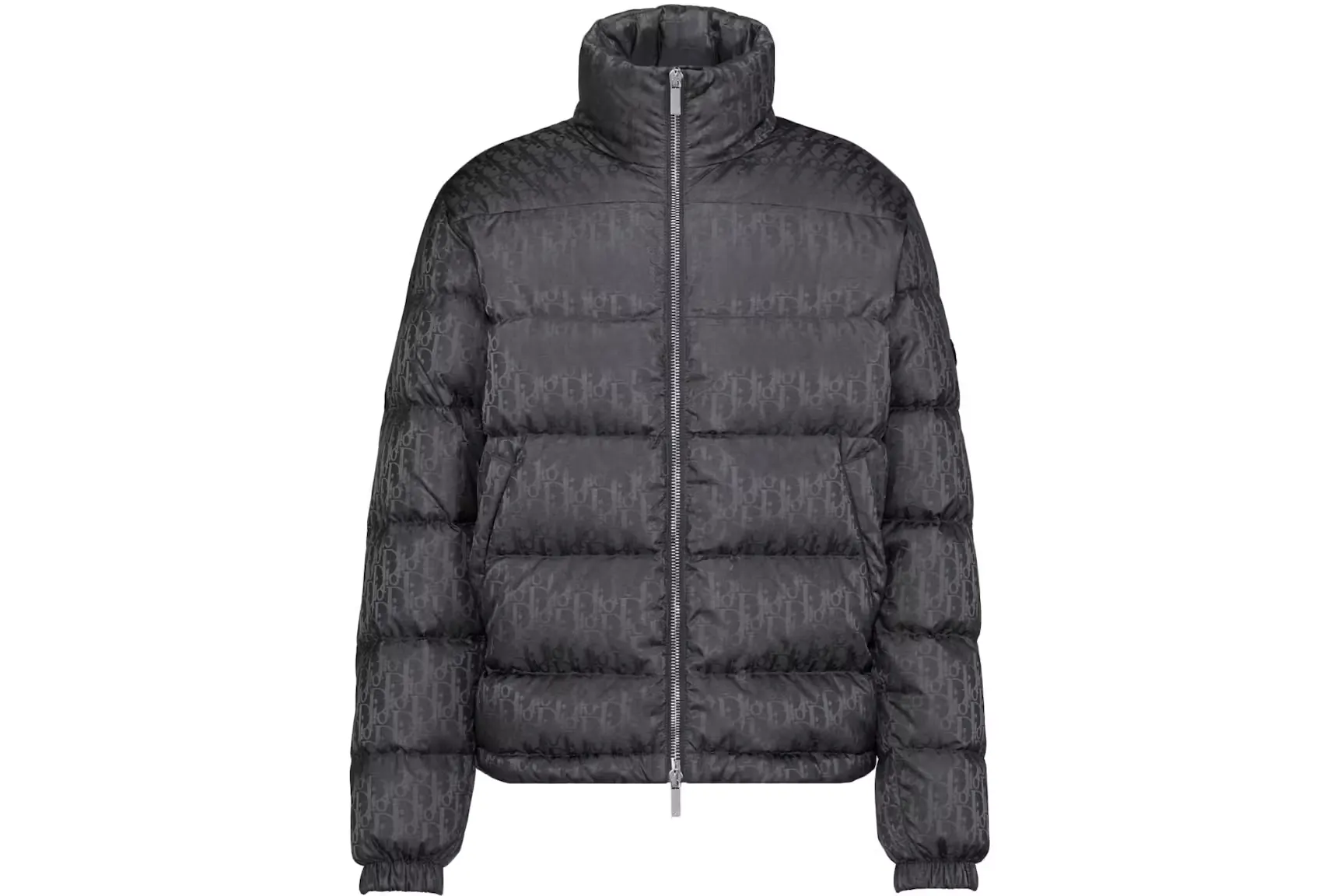 Dior Oblique Down Jacket Gray Technical Jacquard
