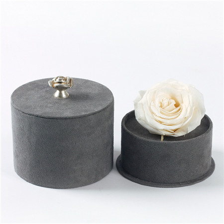 Gray box white rose