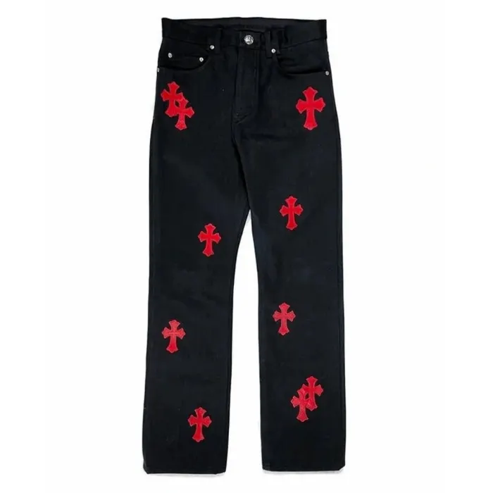 Chrome Hearts Levi’s Red Cross Patch Jeans – Black