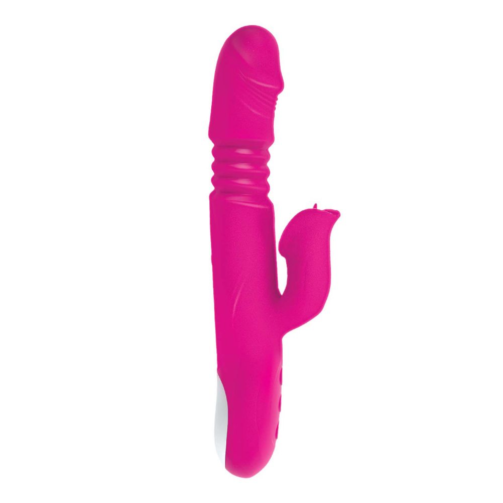 Passion Heat Thrusting Rabbit Vibrator - Pink