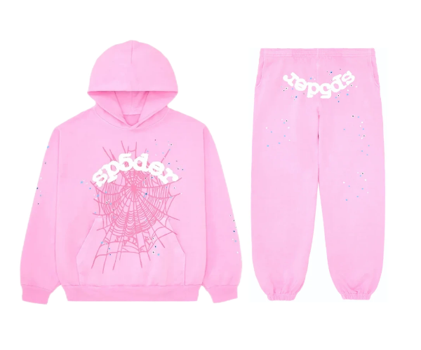 Sp5der pink tracksuit suit