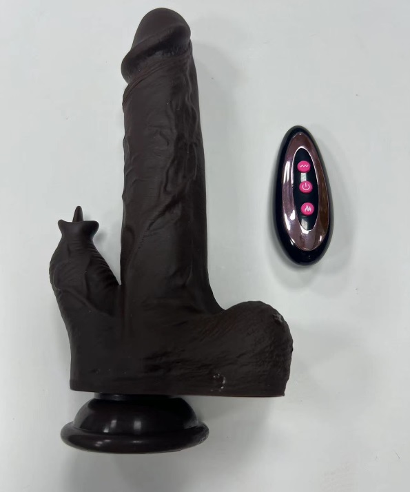 Vibro Dildo W Clit Stimulator - Black