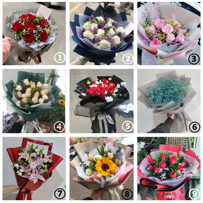 Monthly Flower Set 1 4 Bouquets