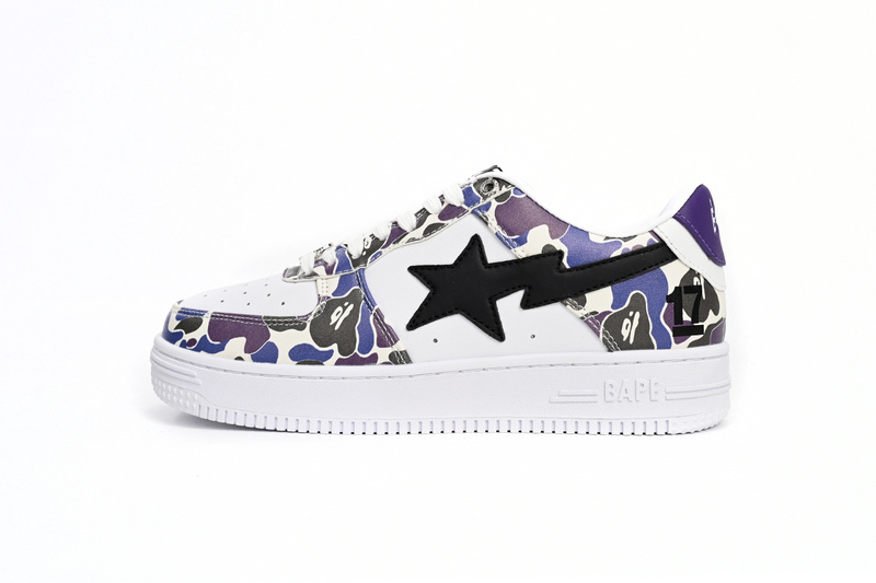 A Bathing Ape Bape Sta Low White Purple Color Spray 1J22 291 004