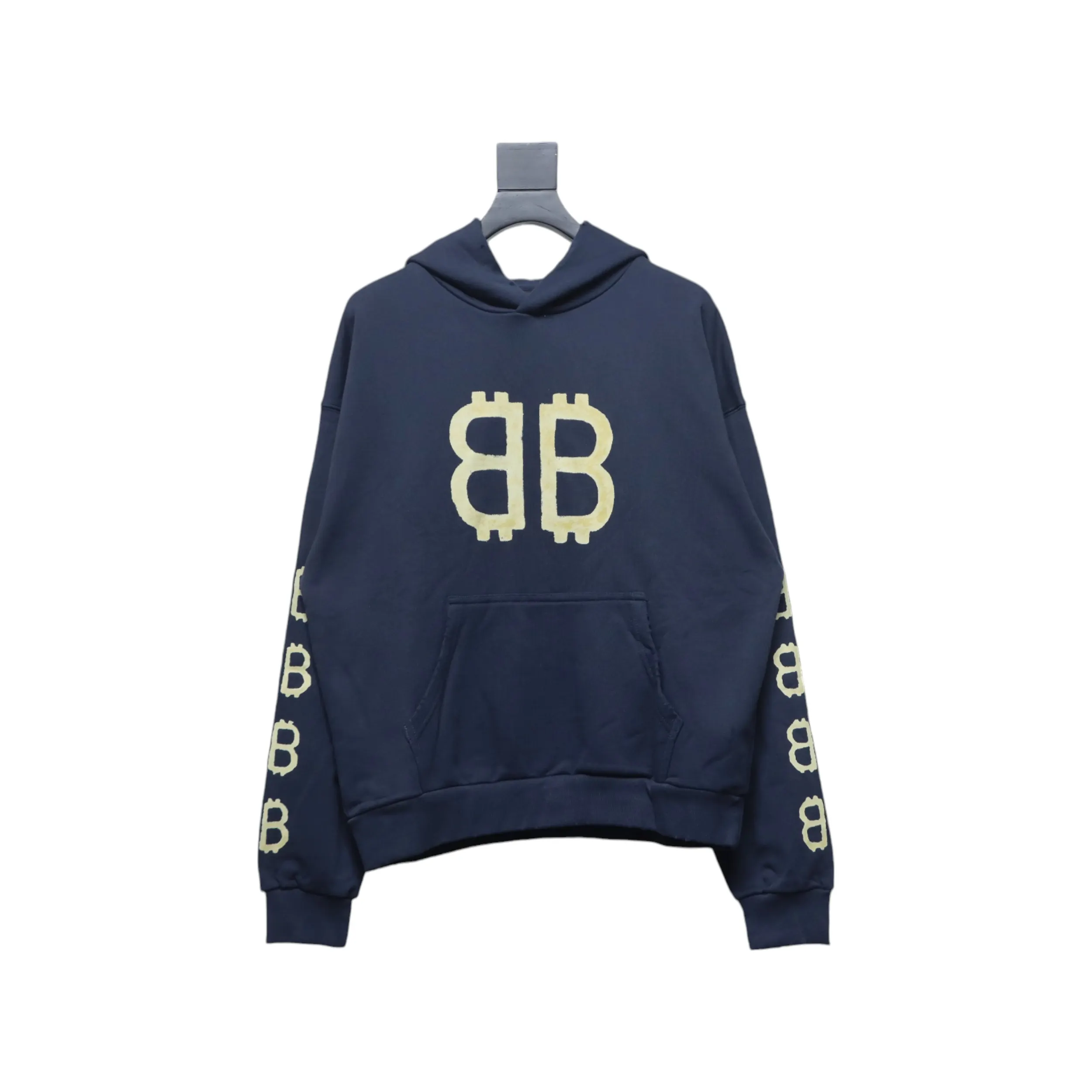 Balenciaga Crypto BB-print hoodie Blue
