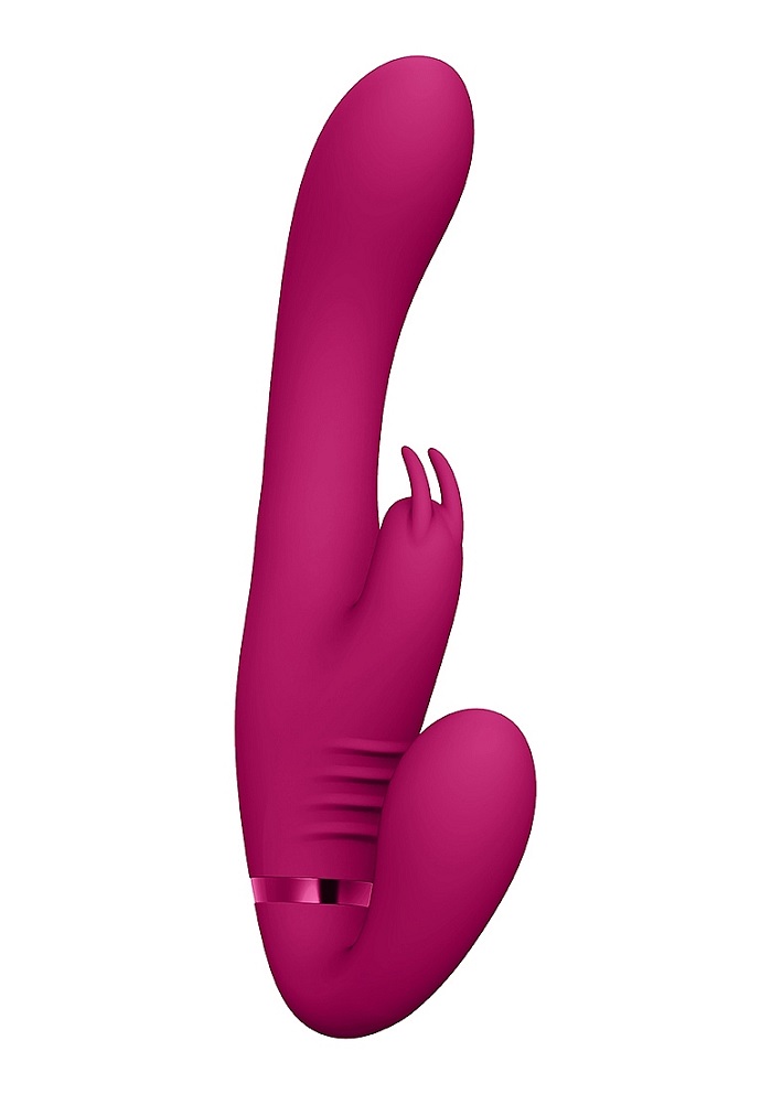 Suki Strapless Rabbit Strap-On - Pink
