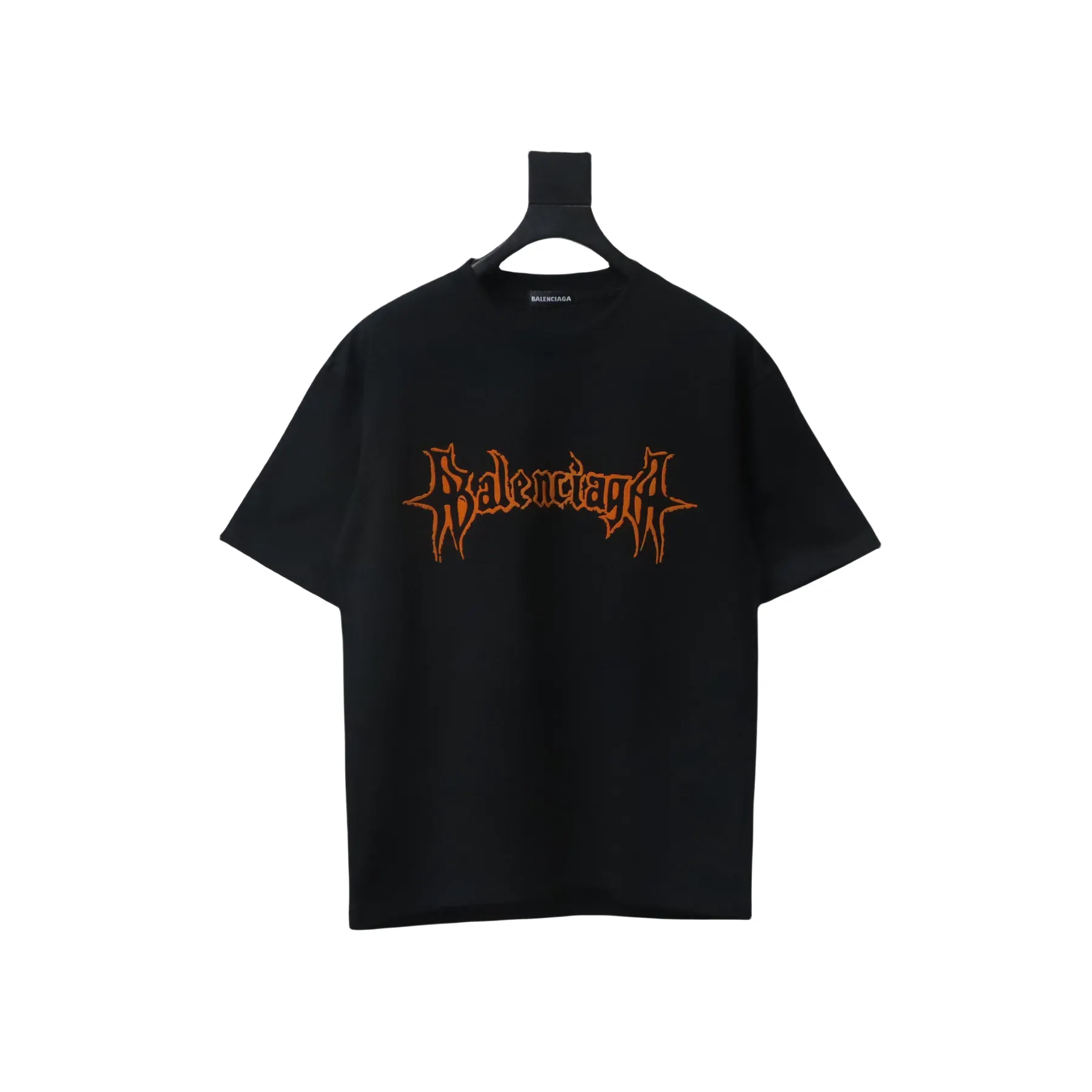 Balenciaga 25ss Sanskrit letters flocked print short sleeves