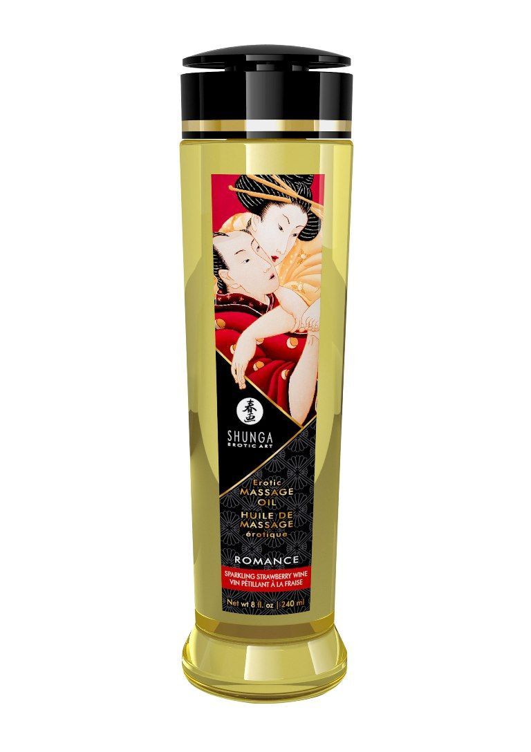 Romance Massage Oil Sparkling Strawberry Wine - 240ml