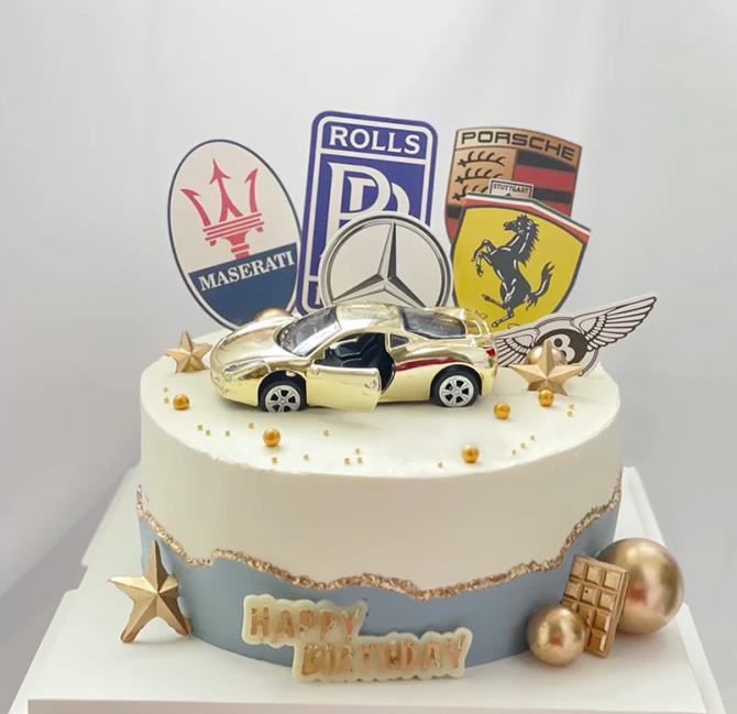 Single-layer car cake B model