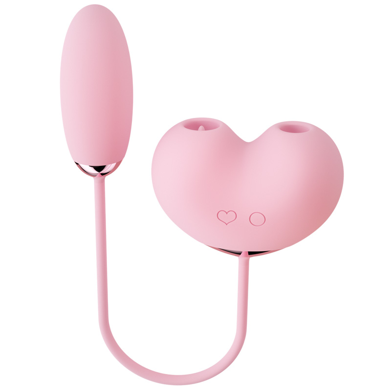 Magic Heart Plus Licking & Sucking Vibrator - Pink