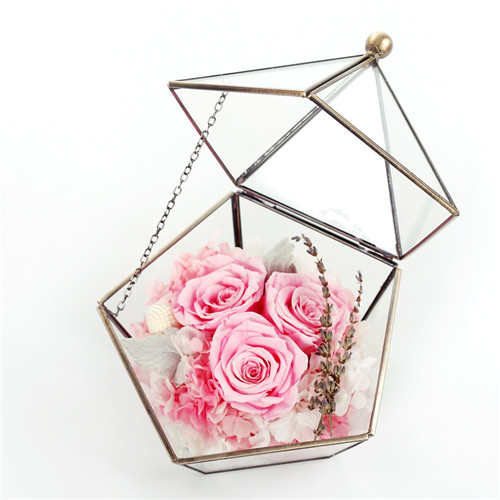 Preserved flowers five-star glass flower room powder