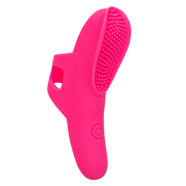 Neon Nubby Finger Vibrator - Pink