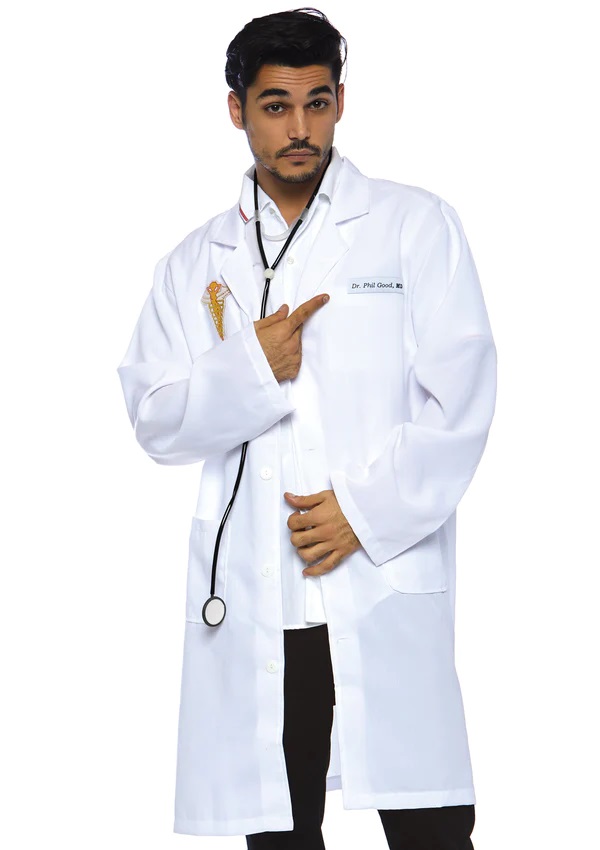 Dr. Phil Good Doctor Costume 2pcs - White