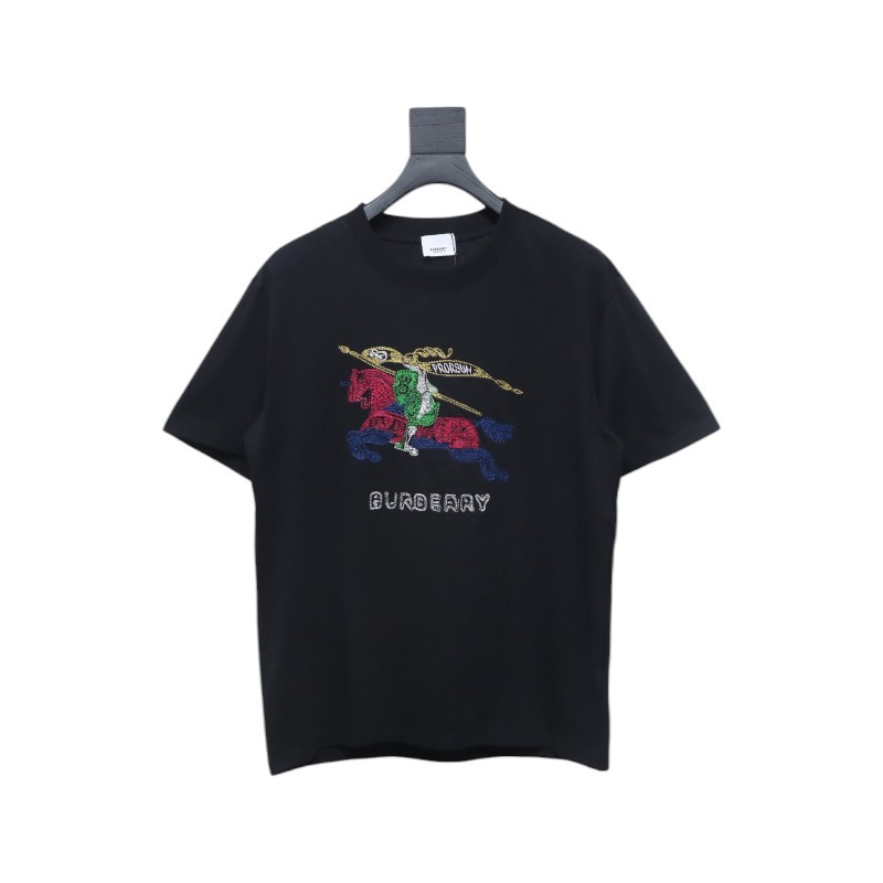 Burberry Colorful knight horse logo print short sleeves