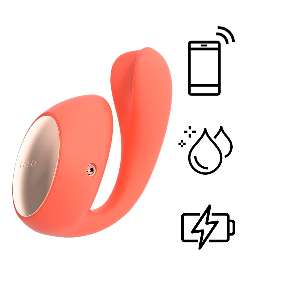 Ida Wave APP Dual Vibrator - Coral Red