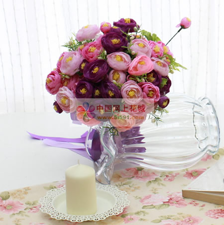 Simulated flower holding flowers, I love you for a long time