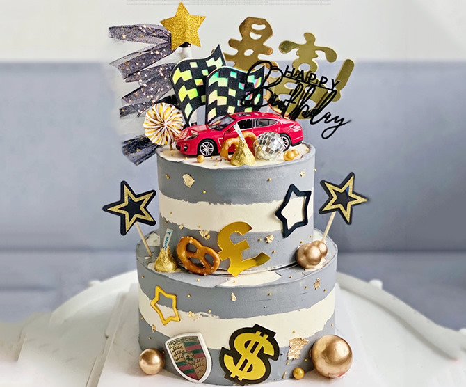 Internet celebrity Mercedes-Benz car cake C model