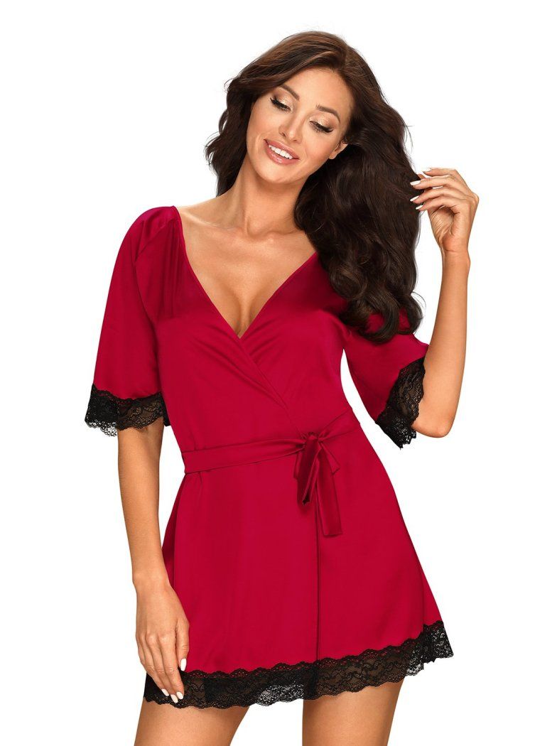 Sensuelia Robe - Red - S/M