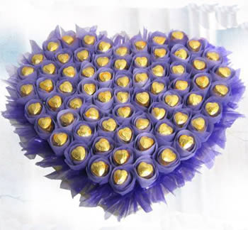 Heart-shaped chocolate