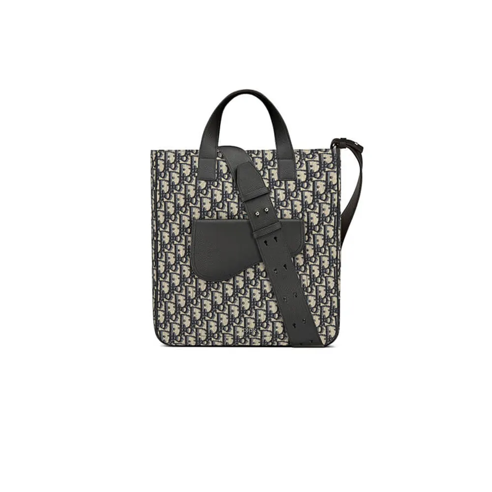 SADDLE TOTE BAG WITH SHOULDER STRAP